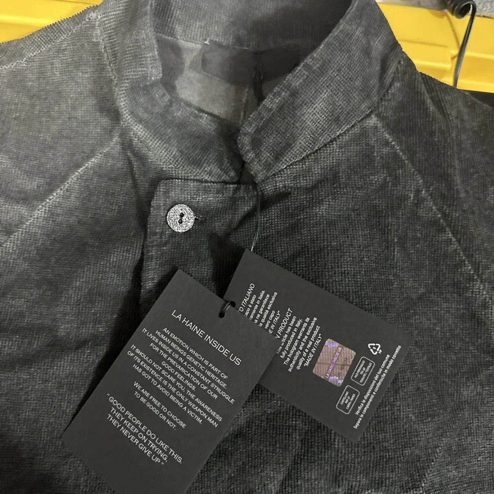 LA HAINE INSIDE US Men's Designer Jacket Ribbed Dyed Cold Gun NWT Size L - Picture 7 of 9